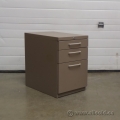 Teknion Tan 3 Drawer Box Box File Pedestal, Locking